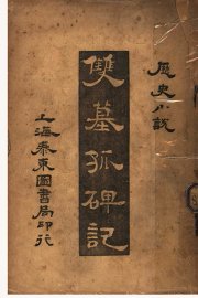 历史小说  双墓孤碑记 - 封面图