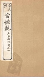 当垆艳  卷下 - 封面图