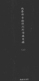 内务部古物陈列所书画目录  2 - 封面图
