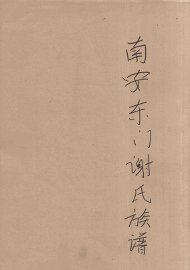南安东门谢氏族谱 - 封面图